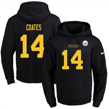 Steelers #14 Sammie Coates Black(Gold No.) Name & Number Pullover NFL Hoodie Steelers #14 Sammie Coates Black(Gold No.) Name & Number Pullover NFL Hoodie