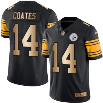 Steelers #14 Sammie Coates Black Men's Stitched NFL Limited Gold Rush Jersey Steelers #14 Sammie Coates Black Men's Stitched NFL Limited Gold Rush Jersey