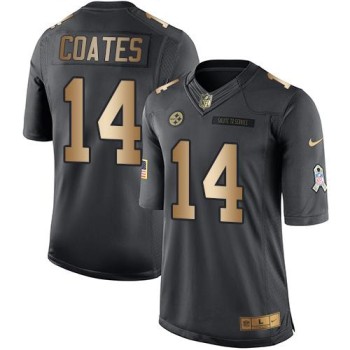 Steelers #14 Sammie Coates Black Men's Stitched NFL Limited Gold Salute To Service Jersey Steelers #14 Sammie Coates Black Men's Stitched NFL Limited Gold Salute To Service Jersey