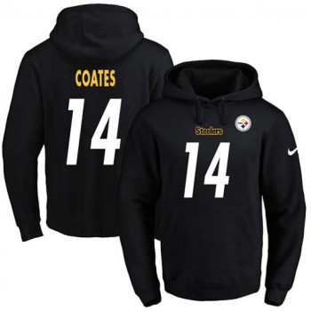 Steelers #14 Sammie Coates Black Name & Number Pullover NFL Hoodie Steelers #14 Sammie Coates Black Name & Number Pullover NFL Hoodie