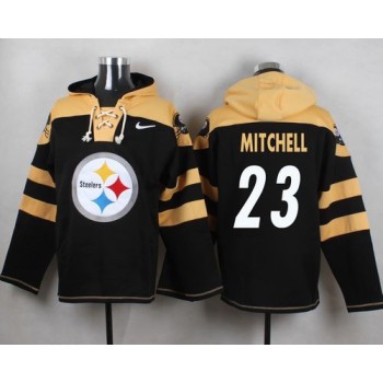 Steelers #23 Mike Mitchell Black Player Pullover NFL Hoodie Steelers #23 Mike Mitchell Black Player Pullover NFL Hoodie
