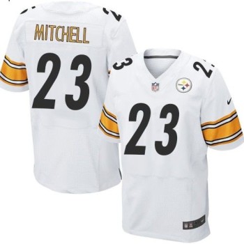 Steelers #23 Mike Mitchell White Men's Stitched NFL Elite Jersey