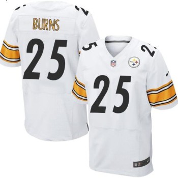 Steelers #25 Artie Burns White Men's Stitched NFL Elite Jersey