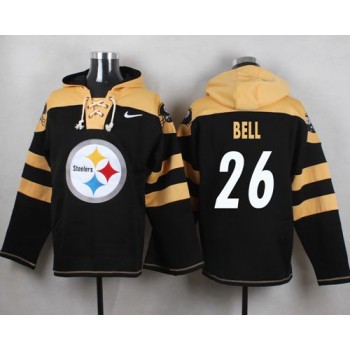 Steelers #26 Le'Veon Bell Black Player Pullover NFL Hoodie Steelers #26 Le'Veon Bell Black Player Pullover NFL Hoodie
