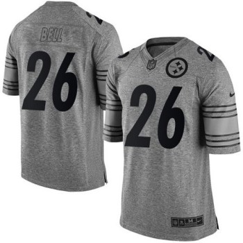 Steelers #26 Le'Veon Bell Gray Men's Stitched NFL Limited Gridiron Gray Jersey Steelers #26 Le'Veon Bell Gray Men's Stitched NFL Limited Gridiron Gray Jersey