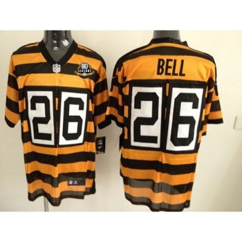 Steelers #26 Le'Veon Bell Yellow/Black Alternate 80TH Throwback Men's Stitched NFL Elite Jersey Steelers #26 Le'Veon Bell Yellow/Black Alternate 80TH Throwback Men's Stitched NFL Elite Jersey
