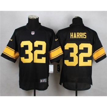 Steelers #32 Franco Harris Black(Gold No.) Men's Stitched NFL Elite Jersey Steelers #32 Franco Harris Black(Gold No.) Men's Stitched NFL Elite Jersey