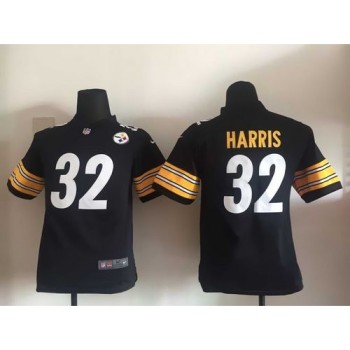 Steelers #32 Franco Harris Black Team Color Youth Stitched NFL Elite Jersey Steelers #32 Franco Harris Black Team Color Youth Stitched NFL Elite Jersey