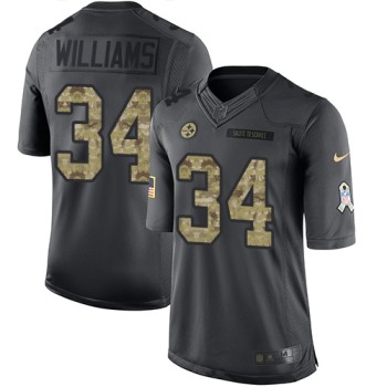 Steelers #34 DeAngelo Williams Black Men's Stitched NFL Limited 2016 Salute to Service Jersey Steelers #34 DeAngelo Williams Black Men's Stitched NFL Limited 2016 Salute to Service Jersey