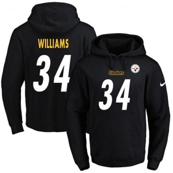 Steelers #34 DeAngelo Williams Black Name & Number Pullover NFL Hoodie Steelers #34 DeAngelo Williams Black Name & Number Pullover NFL Hoodie