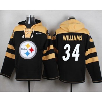 Steelers #34 DeAngelo Williams Black Player Pullover NFL Hoodie Steelers #34 DeAngelo Williams Black Player Pullover NFL Hoodie