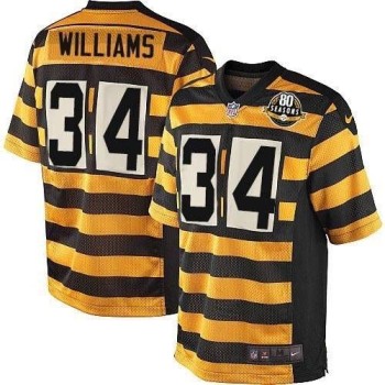 Steelers #34 DeAngelo Williams Yellow/Black Alternate 80TH Throwback Men's Stitched NFL Elite Jersey Steelers #34 DeAngelo Williams Yellow/Black Alternate 80TH Throwback Men's Stitched NFL Elite Jersey