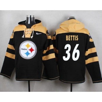 Steelers #36 Jerome Bettis Black Player Pullover NFL Hoodie Steelers #36 Jerome Bettis Black Player Pullover NFL Hoodie