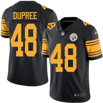 Steelers #48 Bud Dupree Black Youth Stitched NFL Limited Rush Jersey