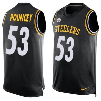 Steelers #53 Maurkice Pouncey Black Team Color Men's Stitched NFL Limited Tank Top Jersey