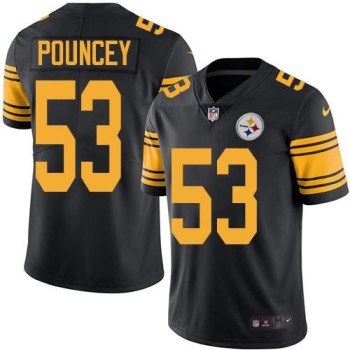 Steelers #53 Maurkice Pouncey Black Youth Stitched NFL Limited Rush Jersey
