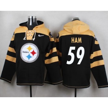 Steelers #59 Jack Ham Black Player Pullover NFL Hoodie Steelers #59 Jack Ham Black Player Pullover NFL Hoodie