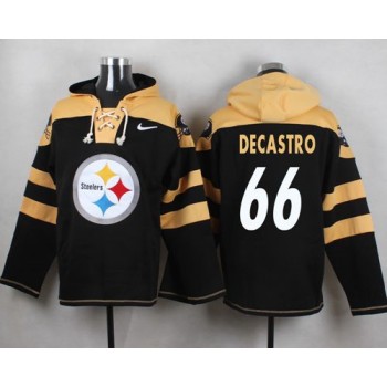 Steelers #66 David DeCastro Black Player Pullover NFL Hoodie Steelers #66 David DeCastro Black Player Pullover NFL Hoodie