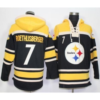 Steelers #7 Ben Roethlisberger Black Sawyer Hoodie Sweatshirt NFL Hoodie Steelers #7 Ben Roethlisberger Black Sawyer Hoodie Sweatshirt NFL Hoodie
