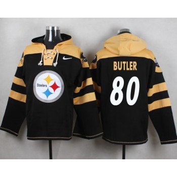 Steelers #80 Jack Butler Black Player Pullover NFL Hoodie Steelers #80 Jack Butler Black Player Pullover NFL Hoodie