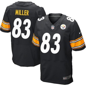 Steelers #83 Heath Miller Black Team Color Men's Stitched NFL Elite Jersey Steelers #83 Heath Miller Black Team Color Men's Stitched NFL Elite Jersey