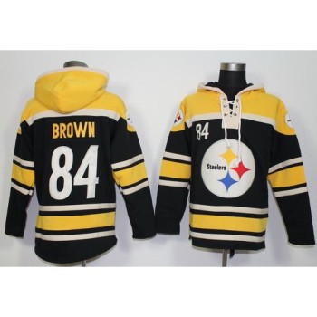 Steelers #84 Antonio Brown Black Sawyer Hoodie Sweatshirt NFL Hoodie Steelers #84 Antonio Brown Black Sawyer Hoodie Sweatshirt NFL Hoodie