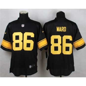 Steelers #86 Hines Ward Black(Gold No.) Men's Stitched NFL Elite Jersey Steelers #86 Hines Ward Black(Gold No.) Men's Stitched NFL Elite Jersey