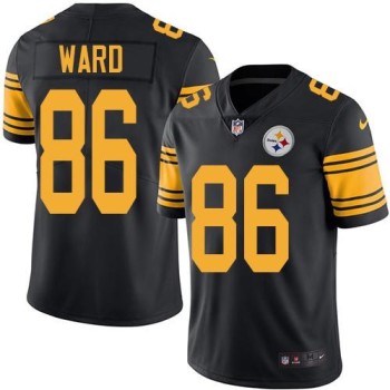 Steelers #86 Hines Ward Black Men's Stitched NFL Limited Rush Jersey