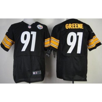 Steelers #91 Kevin Greene Black Team Color Men's Stitched NFL Elite Jersey Steelers #91 Kevin Greene Black Team Color Men's Stitched NFL Elite Jersey