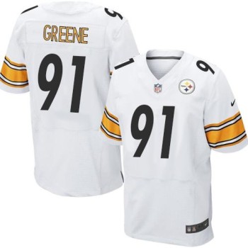 Steelers #91 Kevin Greene White Men's Stitched NFL Elite Jersey Steelers #91 Kevin Greene White Men's Stitched NFL Elite Jersey