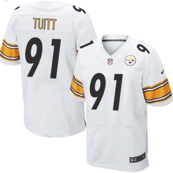 Steelers #91 Stephon Tuitt White Men's Stitched NFL Elite Jersey Steelers #91 Stephon Tuitt White Men's Stitched NFL Elite Jersey
