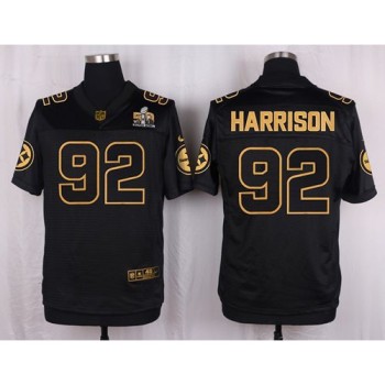 Steelers #92 James Harrison Black Men's Stitched NFL Elite Pro Line Gold Collection Jersey Steelers #92 James Harrison Black Men's Stitched NFL Elite Pro Line Gold Collection Jersey