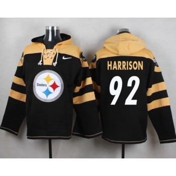 Steelers #92 James Harrison Black Player Pullover NFL Hoodie Steelers #92 James Harrison Black Player Pullover NFL Hoodie