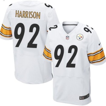 Steelers #92 James Harrison White Men's Stitched NFL Elite Jersey Steelers #92 James Harrison White Men's Stitched NFL Elite Jersey