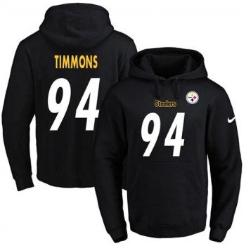 Steelers #94 Lawrence Timmons Black Name & Number Pullover NFL Hoodie Steelers #94 Lawrence Timmons Black Name & Number Pullover NFL Hoodie