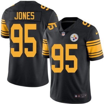 Steelers #95 Jarvis Jones Black Men's Stitched NFL Limited Rush Jersey Steelers #95 Jarvis Jones Black Men's Stitched NFL Limited Rush Jersey