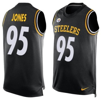 Steelers #95 Jarvis Jones Black Team Color Men's Stitched NFL Limited Tank Top Jersey Steelers #95 Jarvis Jones Black Team Color Men's Stitched NFL Limited Tank Top Jersey