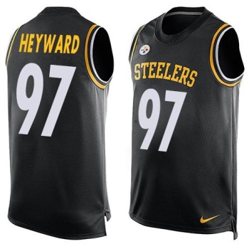 Steelers #97 Cameron Heyward Black Team Color Men's Stitched NFL Limited Tank Top Jersey Steelers #97 Cameron Heyward Black Team Color Men's Stitched NFL Limited Tank Top Jersey
