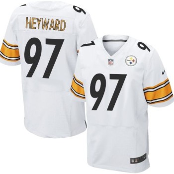 Steelers #97 Cameron Heyward White Men's Stitched NFL Elite Jersey Steelers #97 Cameron Heyward White Men's Stitched NFL Elite Jersey