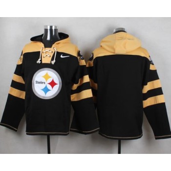 Steelers Blank Black Player Pullover NFL Hoodie Steelers Blank Black Player Pullover NFL Hoodie