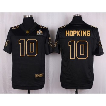 Texans #10 DeAndre Hopkins Black Men's Stitched NFL Elite Pro Line Gold Collection Jersey Texans #10 DeAndre Hopkins Black Men's Stitched NFL Elite Pro Line Gold Collection Jersey