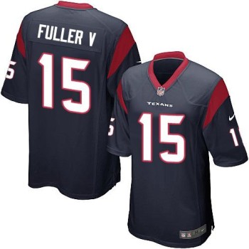 Texans #15 Will Fuller V Navy Blue Team Color Youth Stitched NFL Elite Jersey