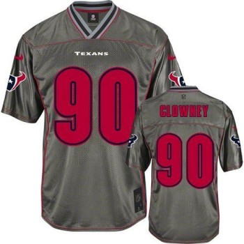 Texans #90 Jadeveon Clowney Grey Youth Stitched NFL Elite Vapor Jersey