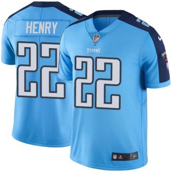 Titans #22 Derrick Henry Light Blue Men's Stitched NFL Limited Rush Jersey