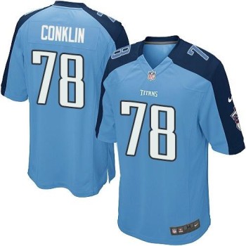 Titans #78 Jack Conklin Light Blue Team Color Youth Stitched NFL Elite Jersey