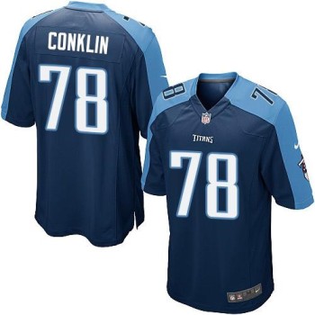 Titans #78 Jack Conklin Navy Blue Alternate Youth Stitched NFL Elite Jersey