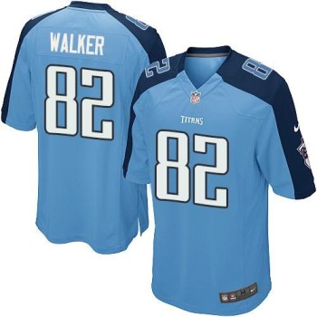 Titans #82 Delanie Walker Light Blue Team Color Youth Stitched NFL Elite Jersey