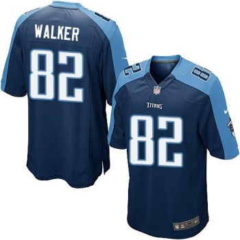 Titans #82 Delanie Walker Navy Blue Alternate Youth Stitched NFL Elite Jersey