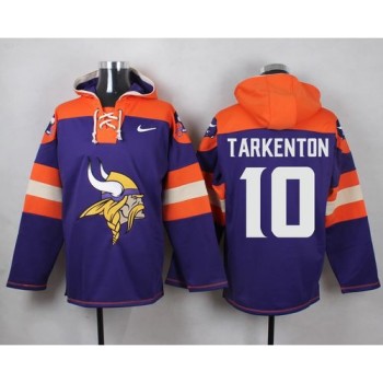Vikings #10 Fran Tarkenton Purple Player Pullover NFL Hoodie Vikings #10 Fran Tarkenton Purple Player Pullover NFL Hoodie