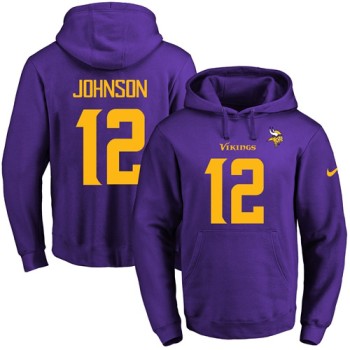 Vikings #12 Charles Johnson Purple(Gold No.) Name & Number Pullover NFL Hoodie Vikings #12 Charles Johnson Purple(Gold No.) Name & Number Pullover NFL Hoodie